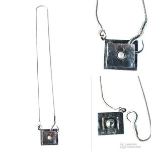 Silpada Didae vintage sterling silver and pearl hook clasp necklace